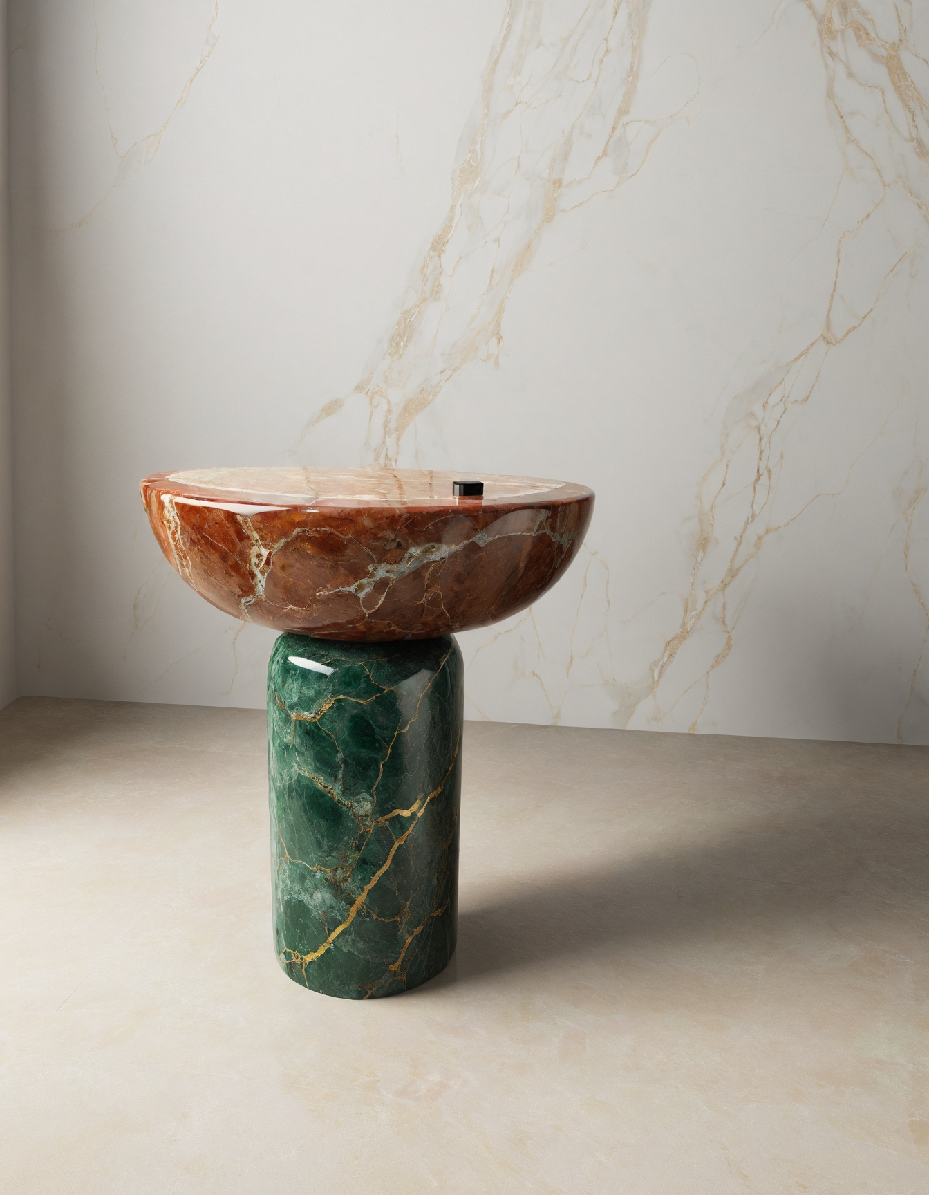 Onyx and Black Marble Stand