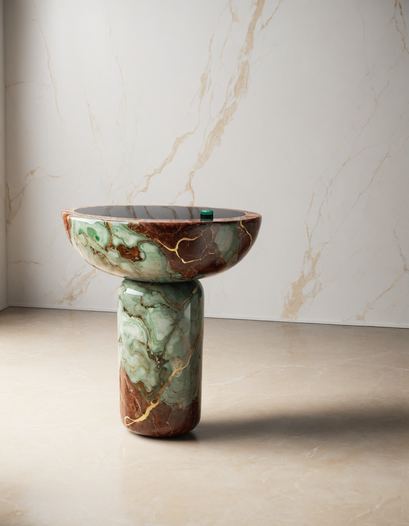 Onyx and Black Marble Stand