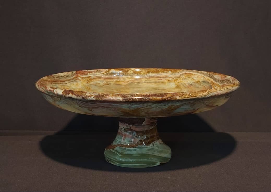 Hand-Crafted Onyx serving bowl