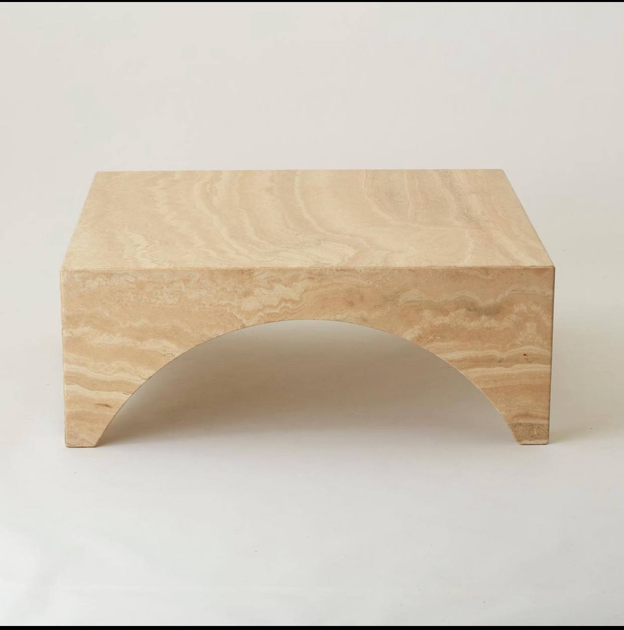 Natural Travertine Onyx and marble Coffee Table