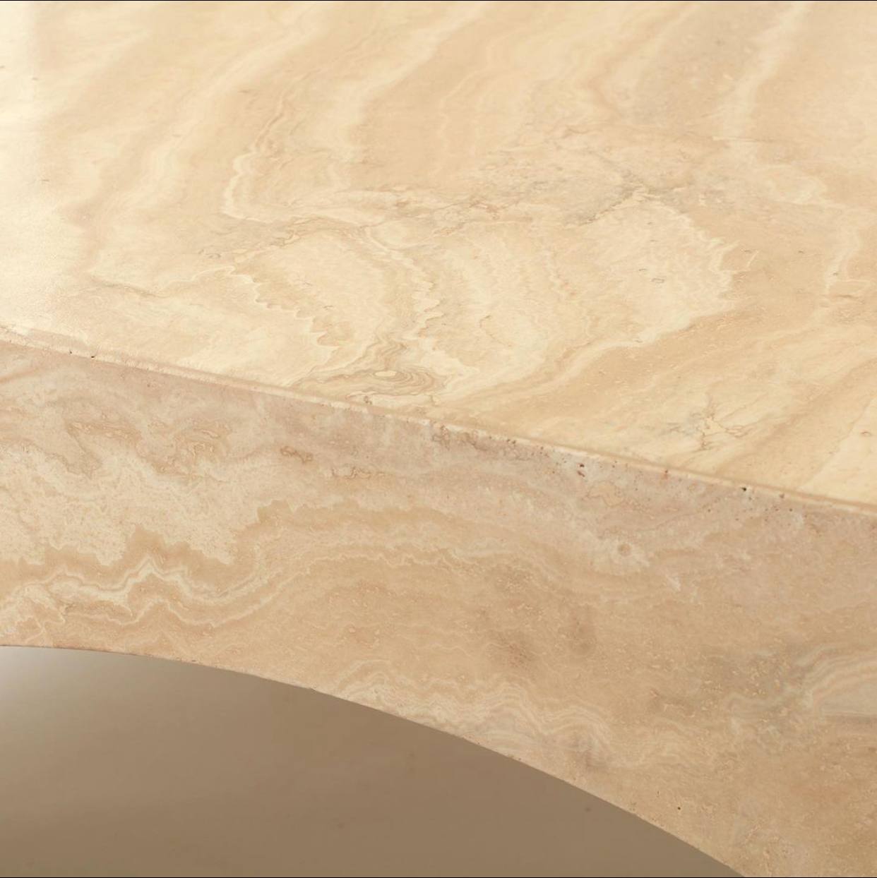 Natural Travertine Onyx and marble Coffee Table