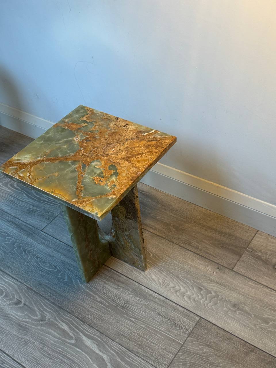 Elegant Modern Onyx Side Tables