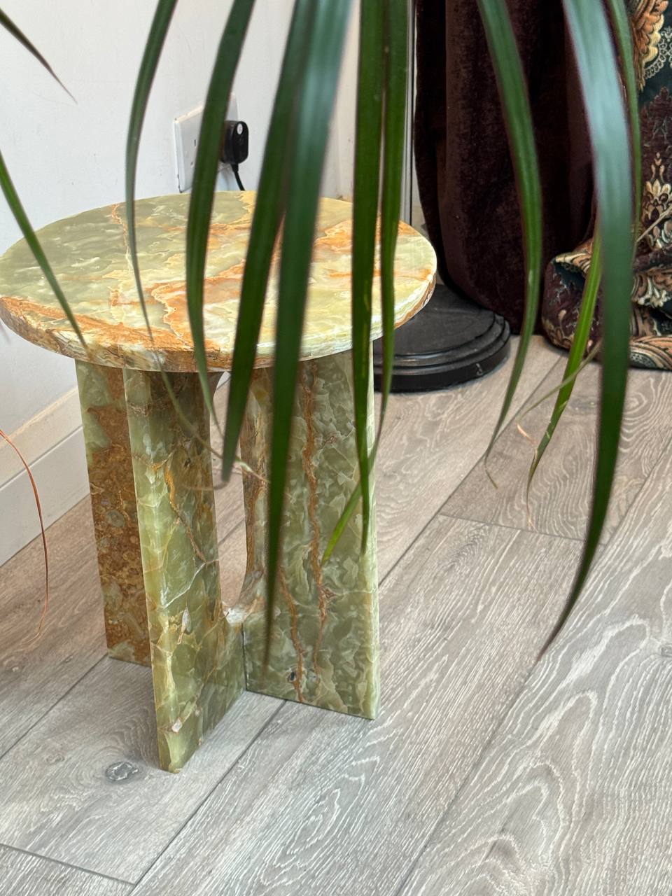 Elegant Modern Onyx Side Tables