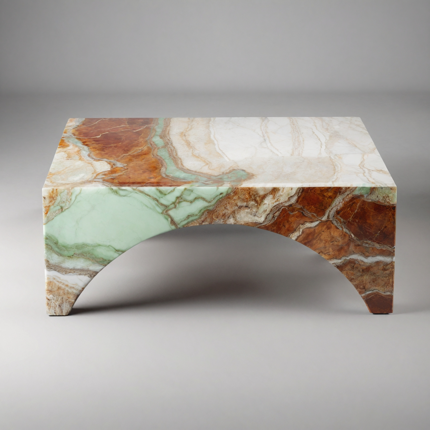 Natural Travertine Onyx and marble Coffee Table