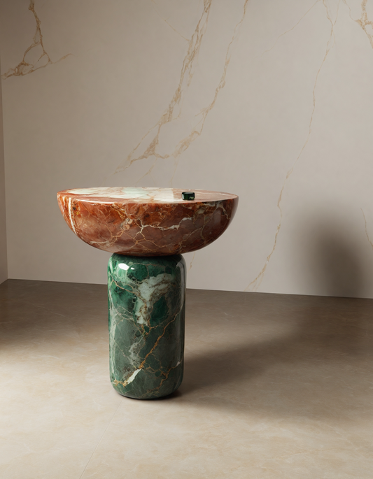 Onyx and Black Marble Stand