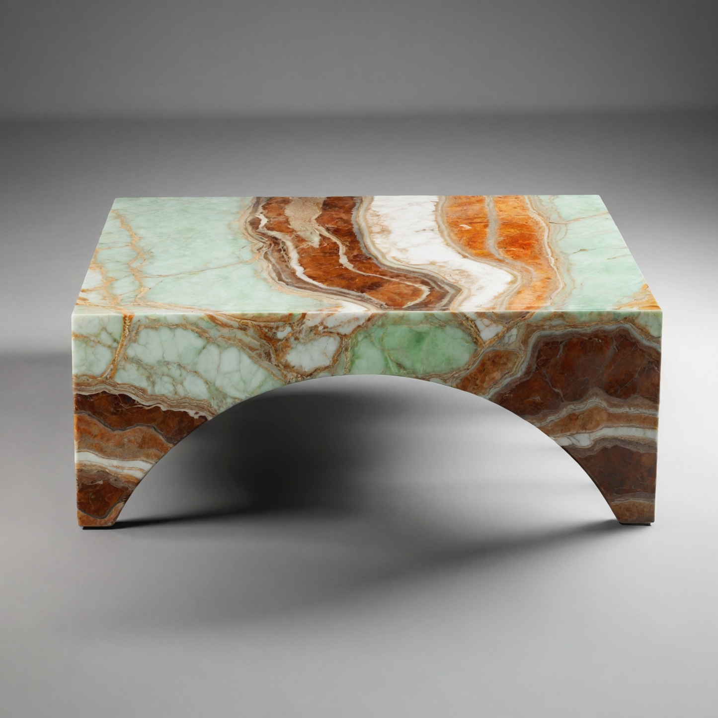 Natural Travertine Onyx and marble Coffee Table