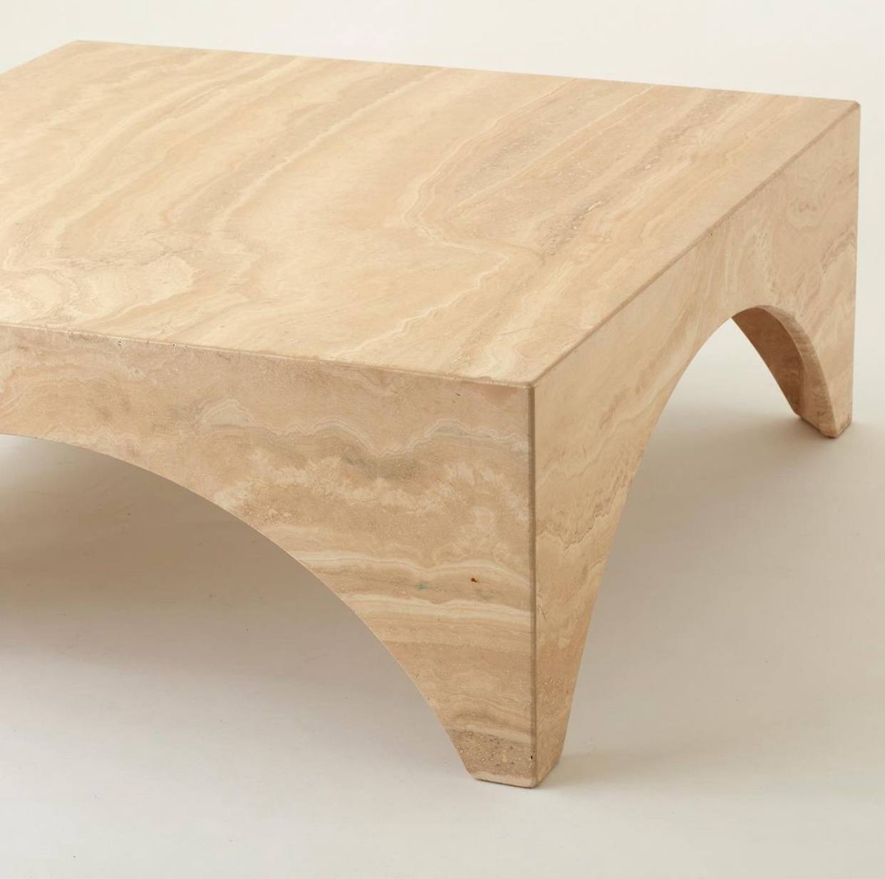 Natural Travertine Onyx and marble Coffee Table