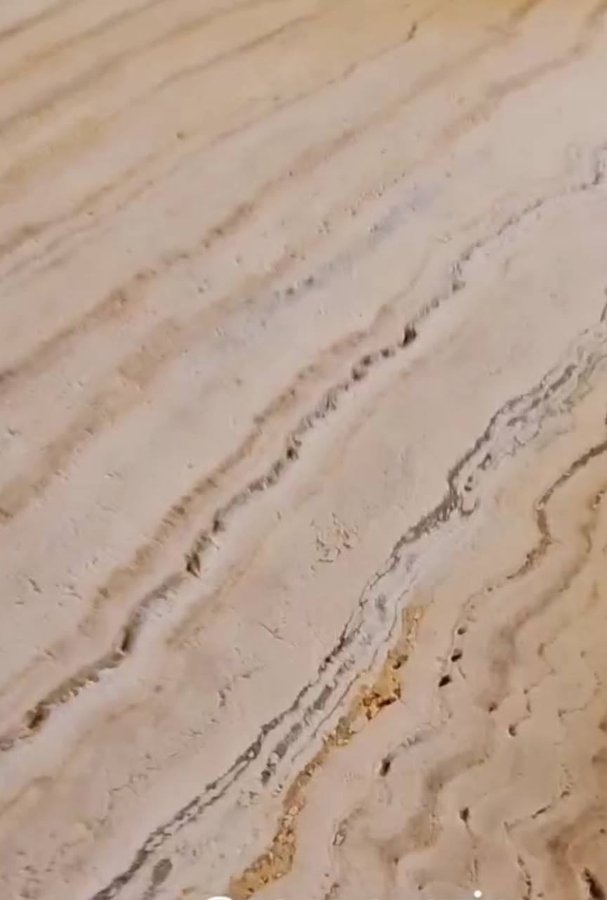 Contemporary Travertine Coffee Table Set
