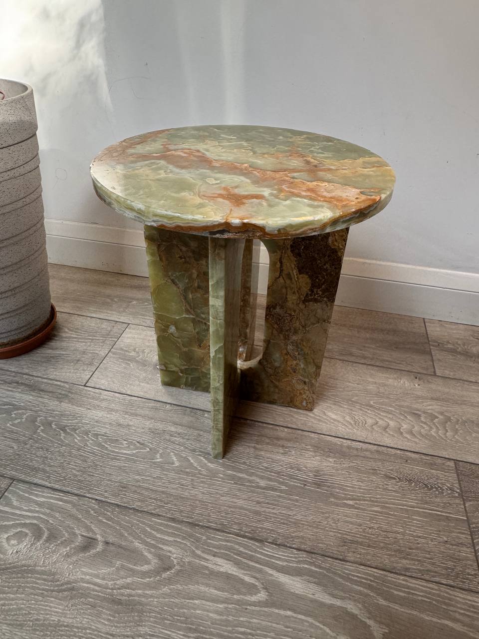 Elegant Modern Onyx Side Tables