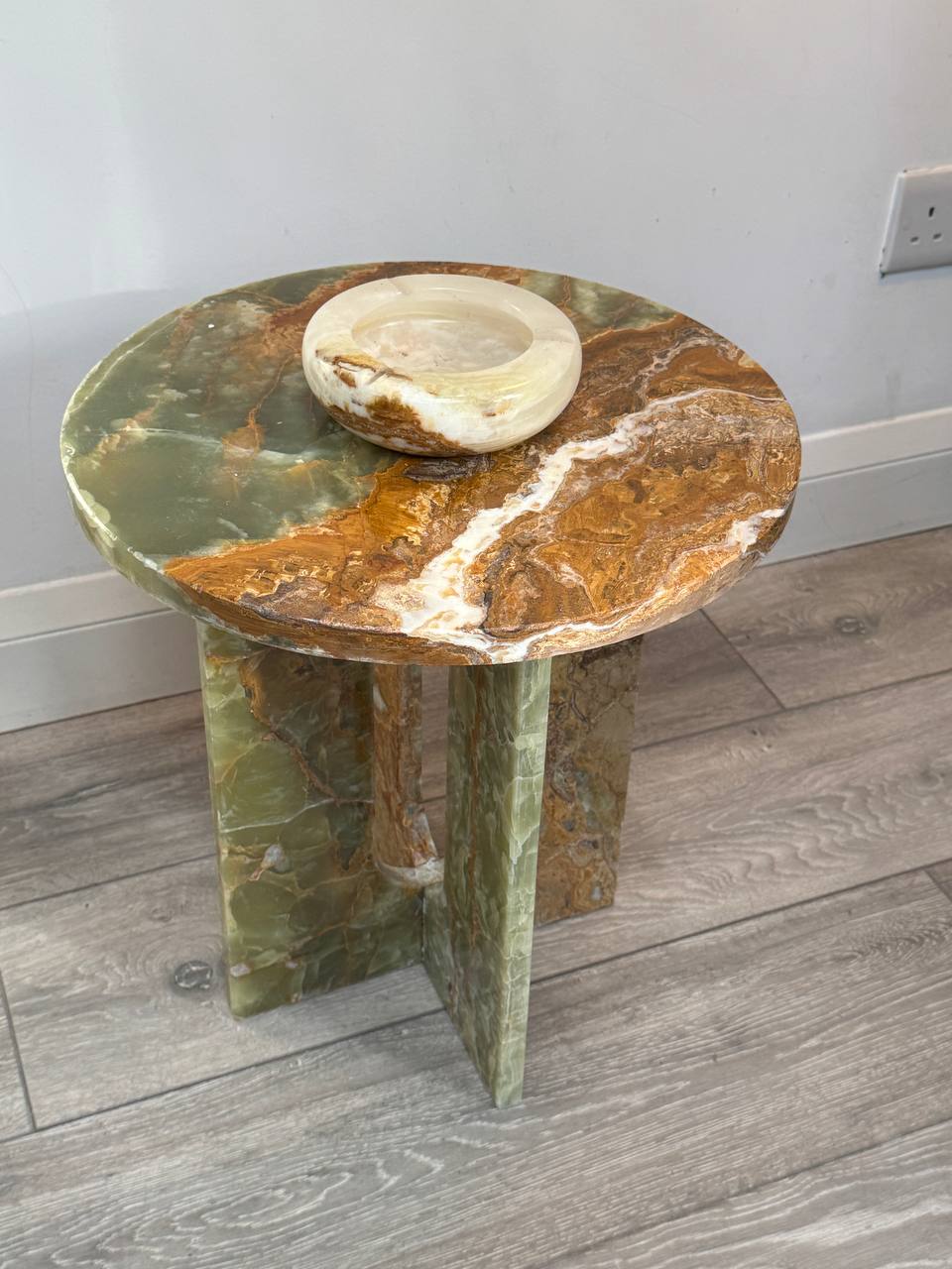 Elegant Modern Onyx Side Tables
