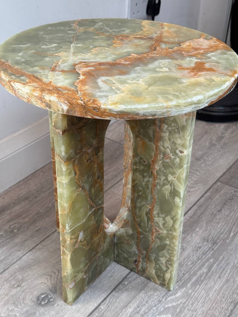 Elegant Modern Onyx Side Tables