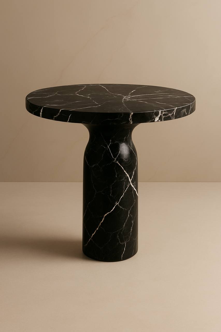 Elegant Modern Marble And Onyx Side Table