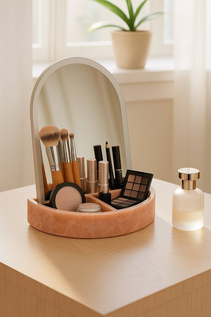 Makeup Organizer with Mirror
