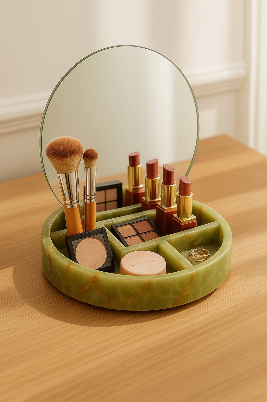 Makeup Organizer with Mirror