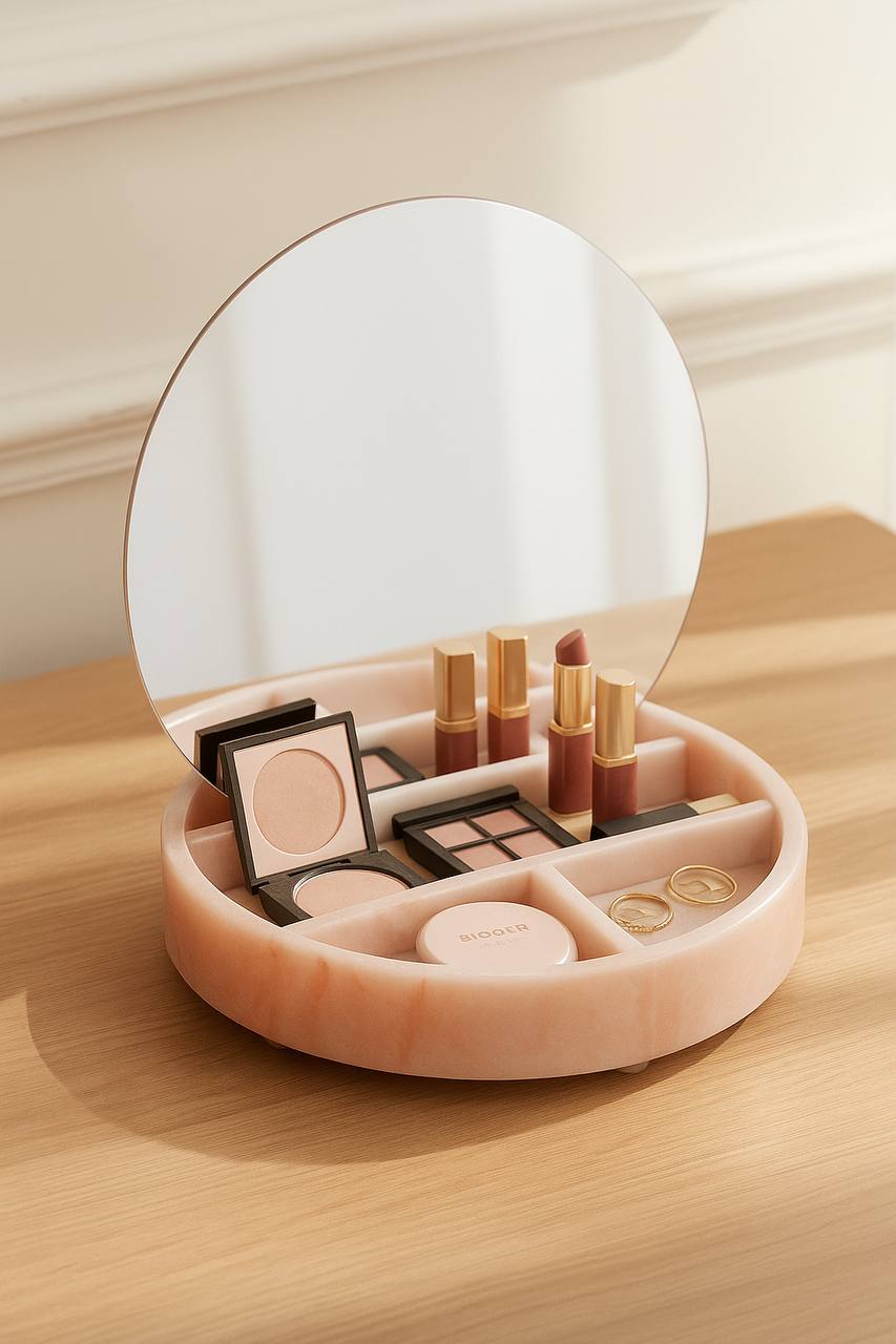 Makeup Organizer with Mirror